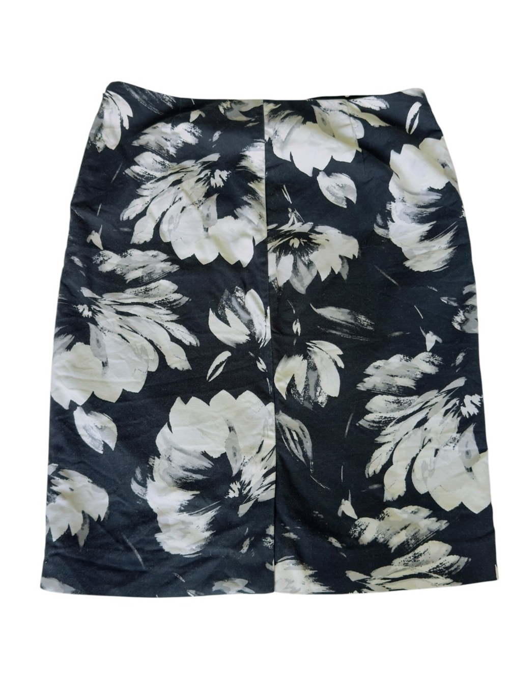 The Limited Black White Floral Pencil Skirt Size 8 Side Zip Workwear EUC - Picture 5 of 9